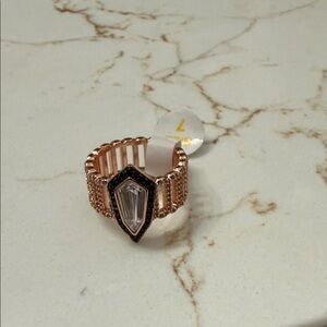 Rose Gold and Black Women's Ring